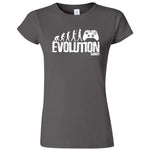  "Evolution of a Gamer" women's t-shirt Charcoal