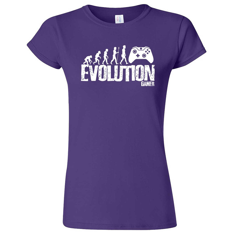 "Evolution of a Gamer" women's t-shirt Purple
