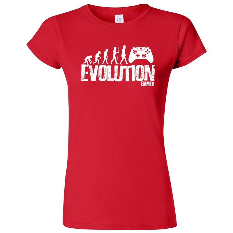  "Evolution of a Gamer" women's t-shirt Red