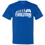  "Evolution of a Gamer" men's t-shirt Royal-Blue