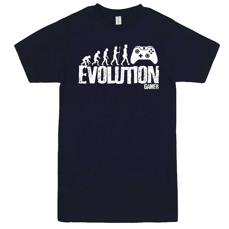  "Evolution of a Gamer" men's t-shirt Navy-Blue