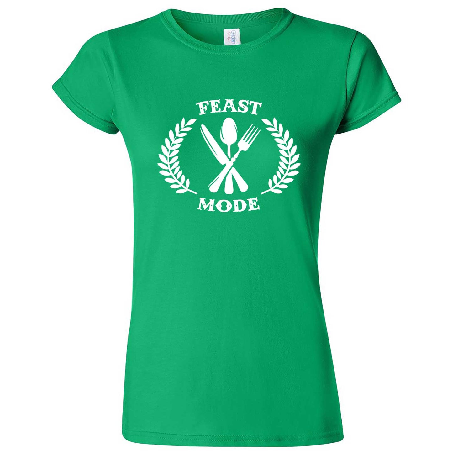  "Feast Mode for Thanksgiving" women's t-shirt Irish Green