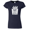  "Fries Before Guys" women's t-shirt Navy Blue