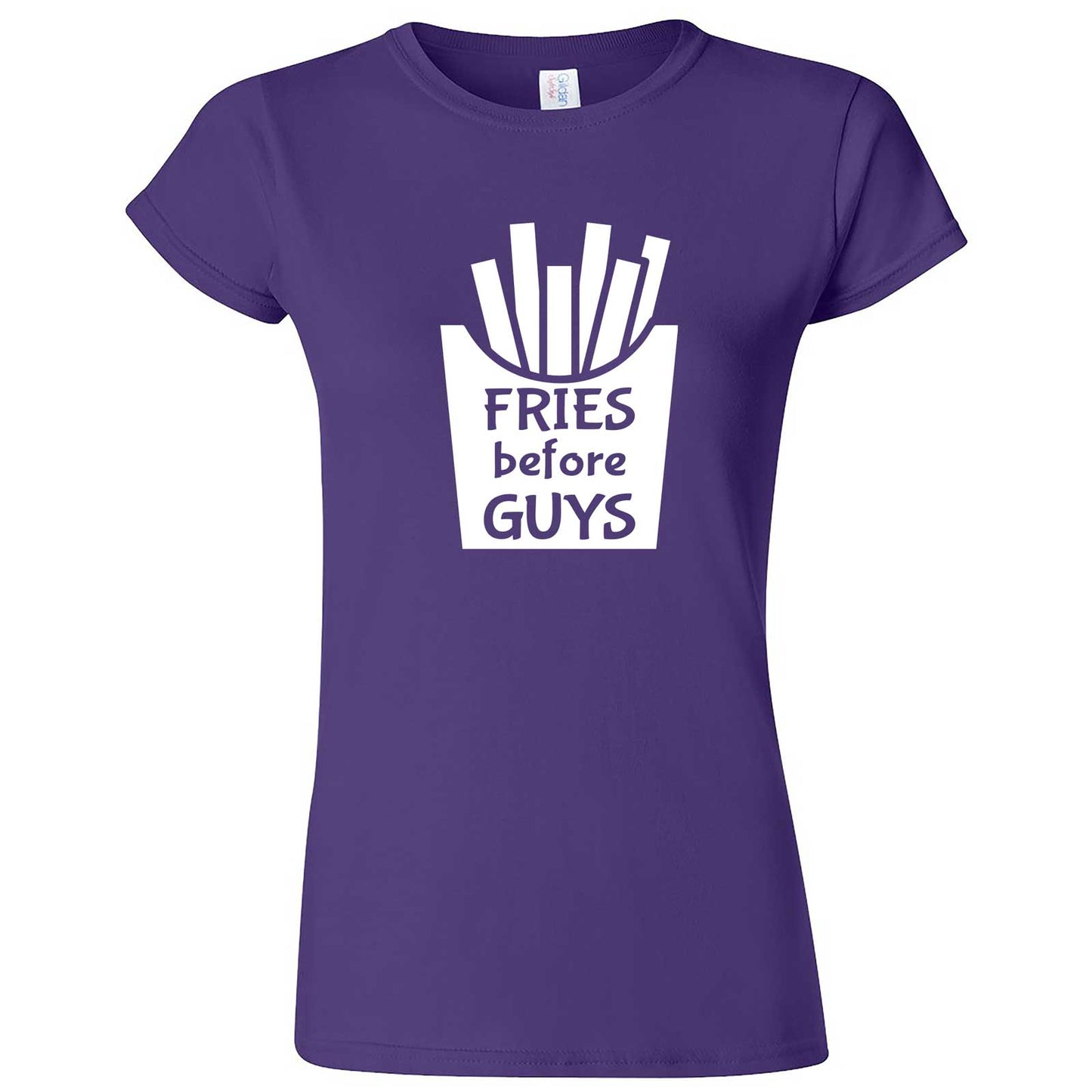  "Fries Before Guys" women's t-shirt Purple