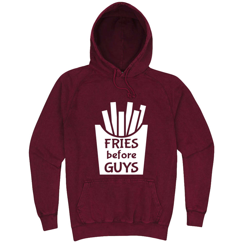  "Fries Before Guys" hoodie, 3XL, Vintage Brick