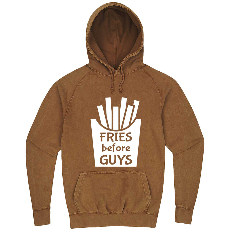  "Fries Before Guys" hoodie, 3XL, Vintage Camel