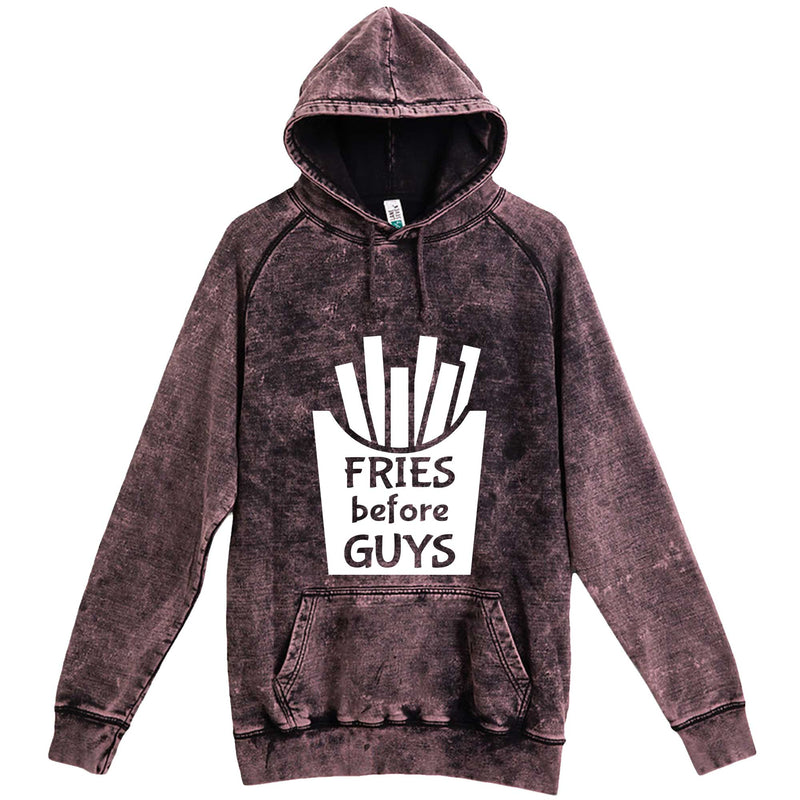  "Fries Before Guys" hoodie, 3XL, Vintage Cloud Black