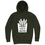  "Fries Before Guys" hoodie, 3XL, Vintage Olive