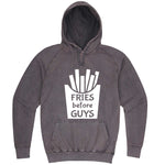  "Fries Before Guys" hoodie, 3XL, Vintage Zinc