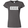  "GEEK design" women's t-shirt Charcoal