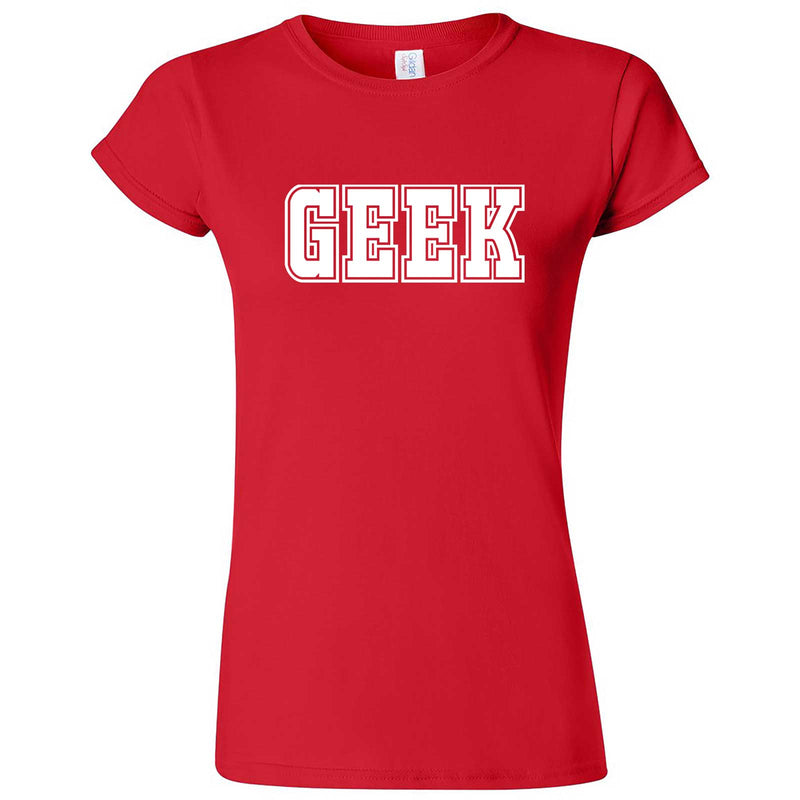  "GEEK design" women's t-shirt Red