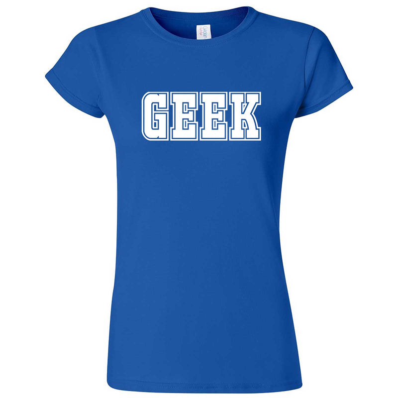  "GEEK design" women's t-shirt Royal Blue