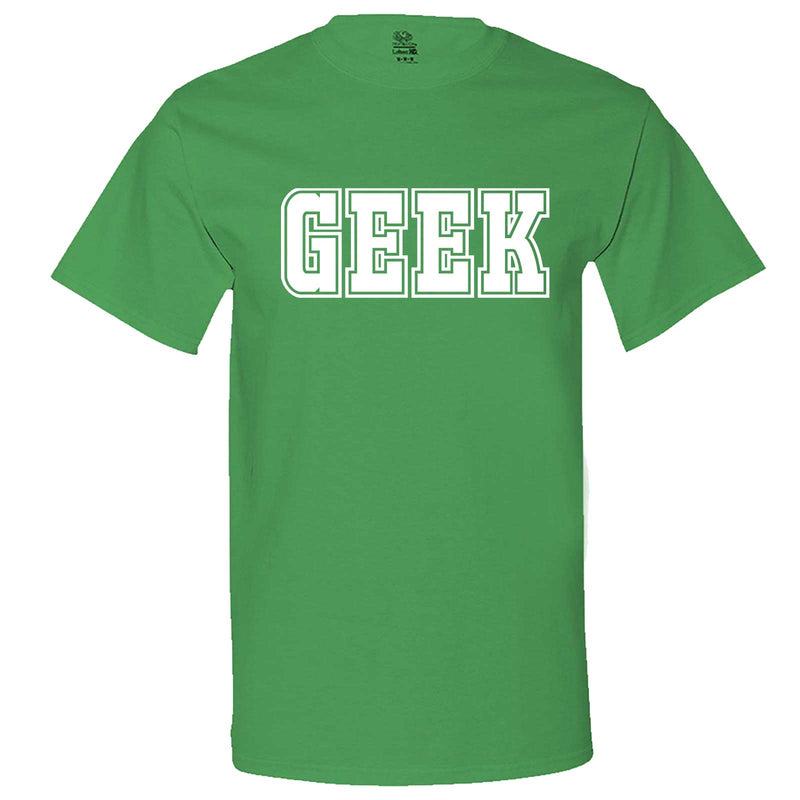  "GEEK design" men's t-shirt Irish-Green
