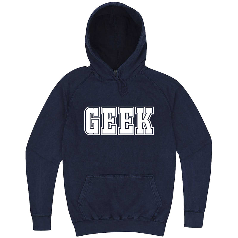  "GEEK design" hoodie, 3XL, Vintage Denim