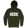  "GEEK design" hoodie, 3XL, Army Green