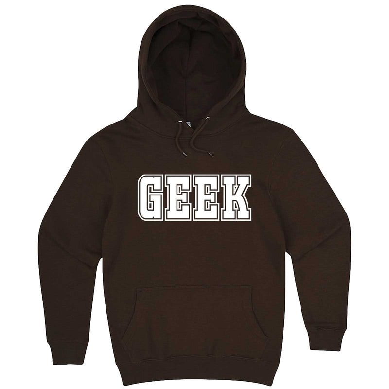  "GEEK design" hoodie, 3XL, Chestnut