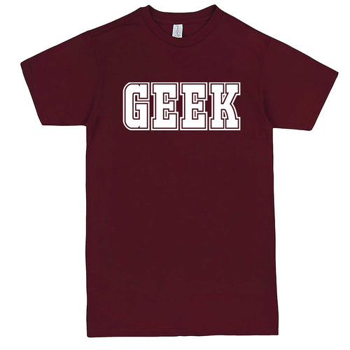 "GEEK design" men's t-shirt Burgundy