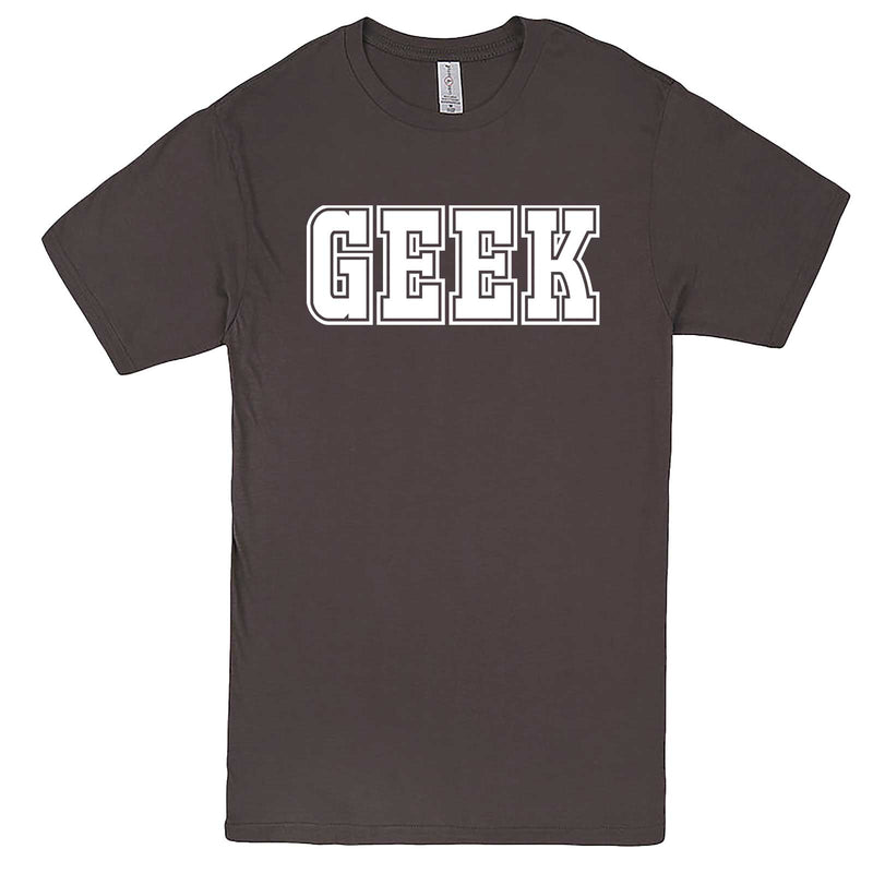  "GEEK design" men's t-shirt Charcoal