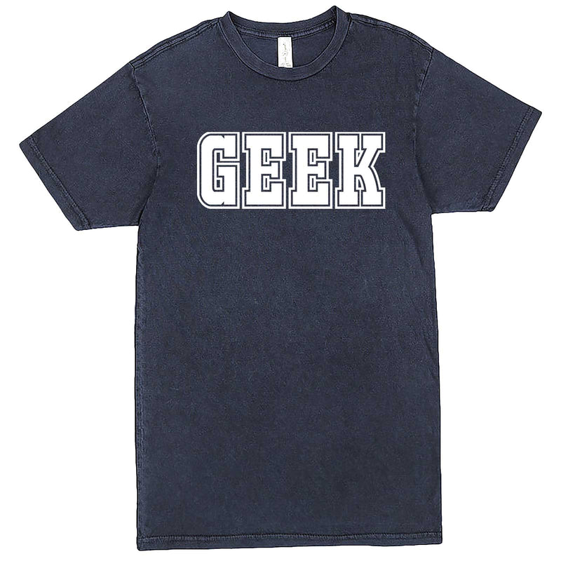  "GEEK design" men's t-shirt Vintage Denim