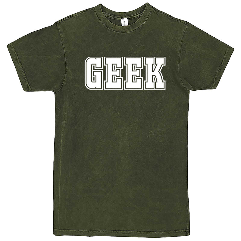  "GEEK design" men's t-shirt Vintage Olive
