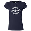  "Grateful, Very Full, Thankful" women's t-shirt Navy Blue