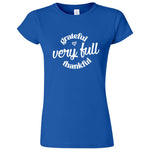  "Grateful, Very Full, Thankful" women's t-shirt Royal Blue