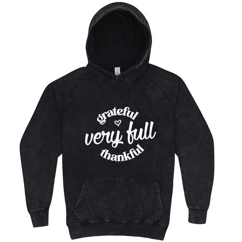  "Grateful, Very Full, Thankful" hoodie, 3XL, Vintage Black