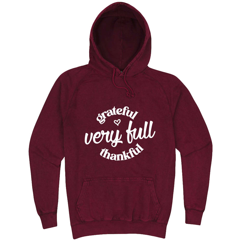  "Grateful, Very Full, Thankful" hoodie, 3XL, Vintage Brick