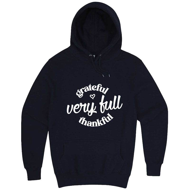  "Grateful, Very Full, Thankful" hoodie, 3XL, Navy