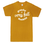  "Grateful, Very Full, Thankful" men's t-shirt Mustard