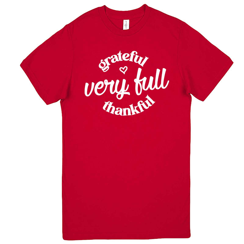 "Grateful, Very Full, Thankful" men's t-shirt Red