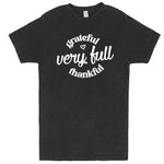  "Grateful, Very Full, Thankful" men's t-shirt Vintage Black