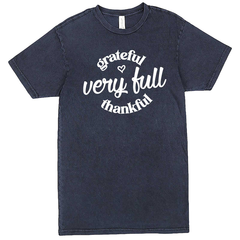  "Grateful, Very Full, Thankful" men's t-shirt Vintage Denim