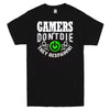 "Gamers Don't Die, They Respawn" Men's Shirt Black