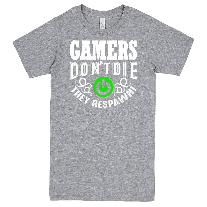"Gamers Don't Die, They Respawn" Men's Shirt Heather-Grey