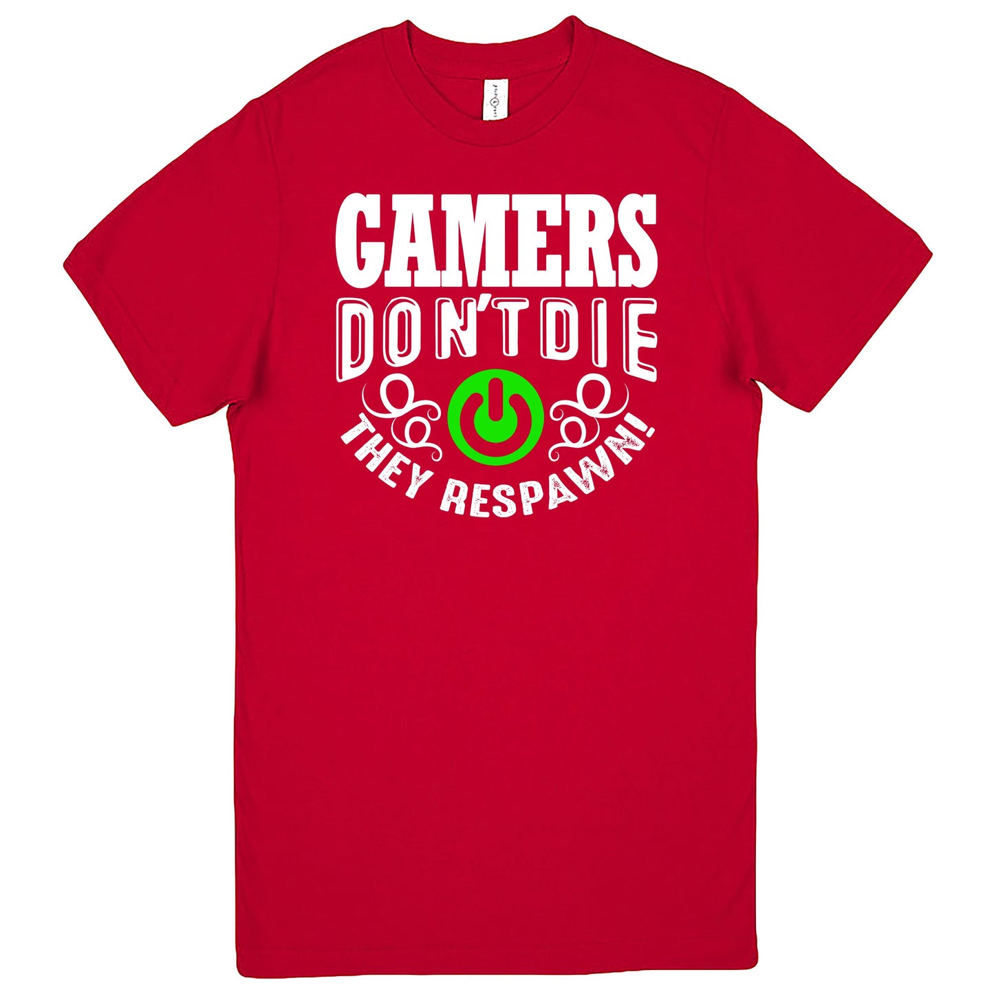"Gamers Don't Die, They Respawn" Men's Shirt Red
