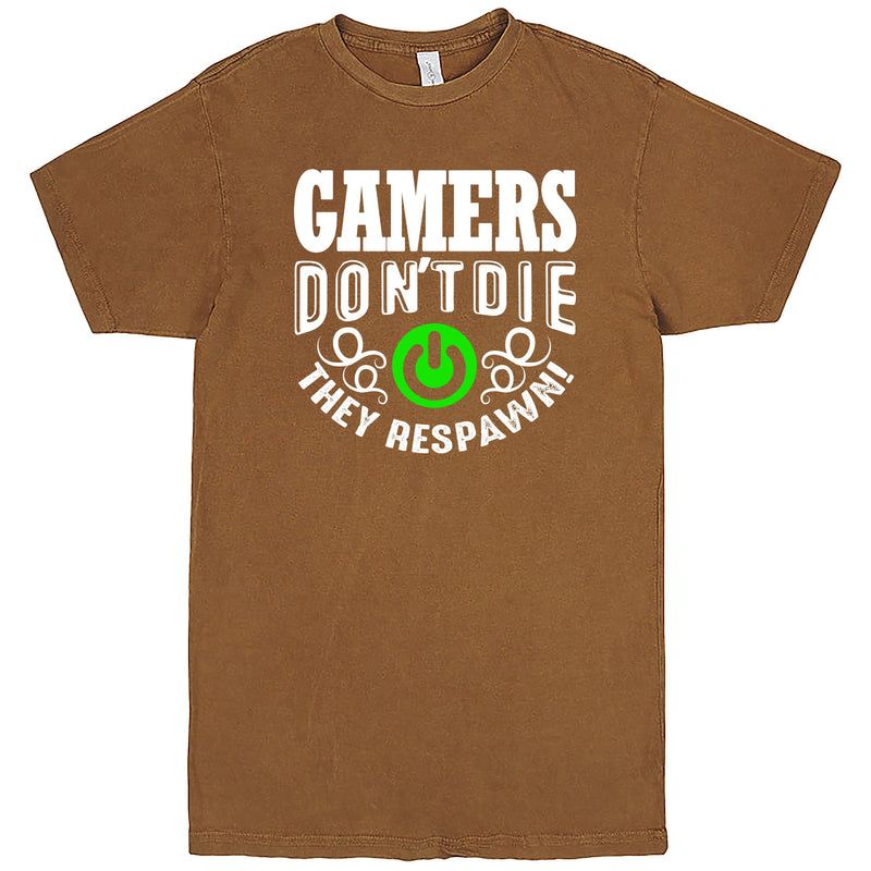 "Gamers Don't Die, They Respawn" Men's Shirt Vintage Camel