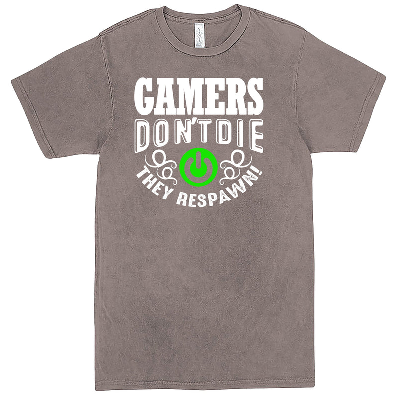 "Gamers Don't Die, They Respawn" Men's Shirt Vintage Zinc