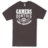 "Gamers Don't Die They Respawn" Men's Shirt Charcoal