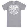 "Gamers Don't Die They Respawn" Men's Shirt Heather-Grey