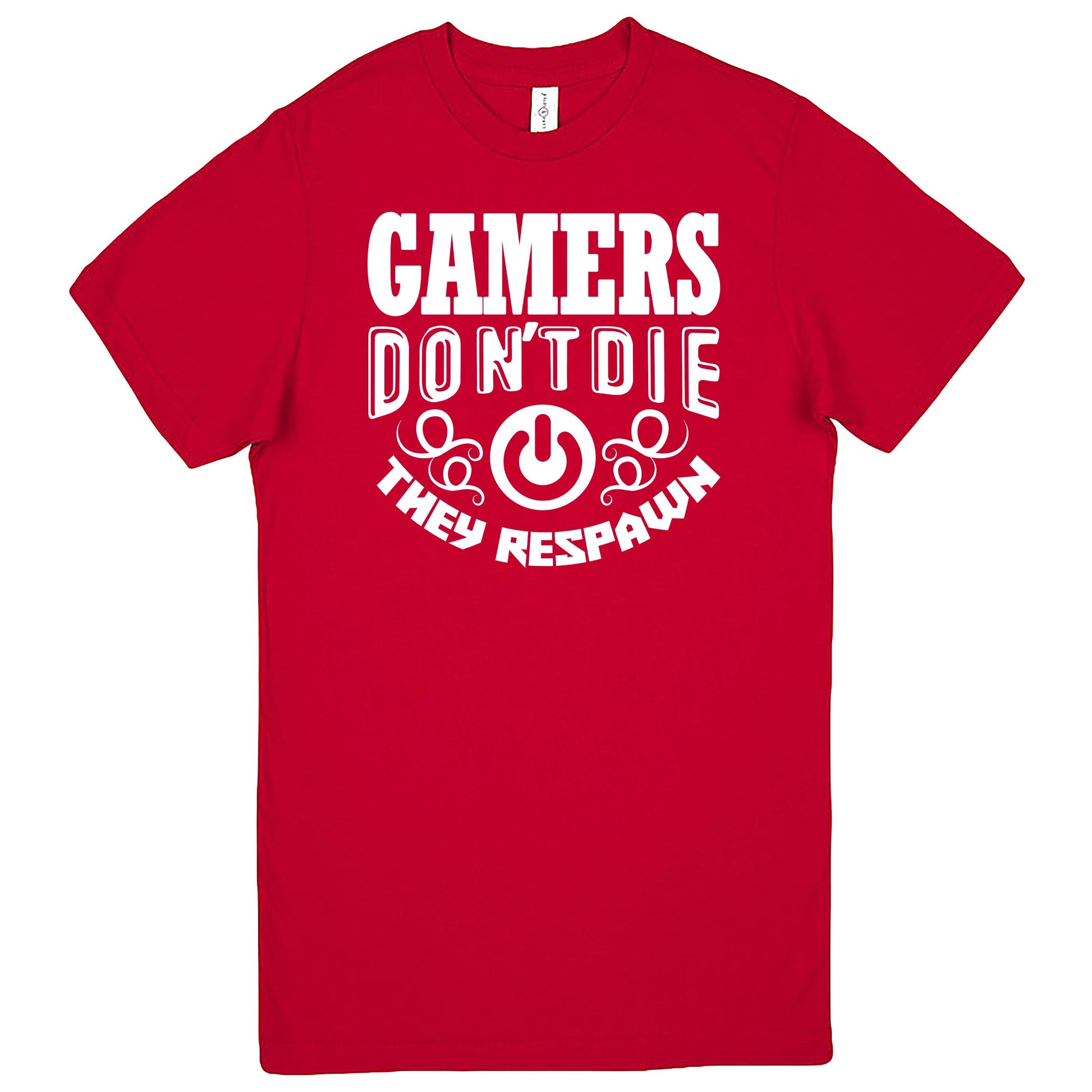"Gamers Don't Die They Respawn" Men's Shirt Red