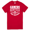 "Gamers Don't Die They Respawn" Men's Shirt Red