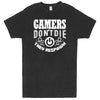 "Gamers Don't Die They Respawn" Men's Shirt Vintage Black