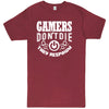 "Gamers Don't Die They Respawn" Men's Shirt Vintage Brick