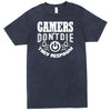"Gamers Don't Die They Respawn" Men's Shirt Vintage Denim