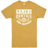 "Gamers Don't Die They Respawn" Men's Shirt Vintage Mustard