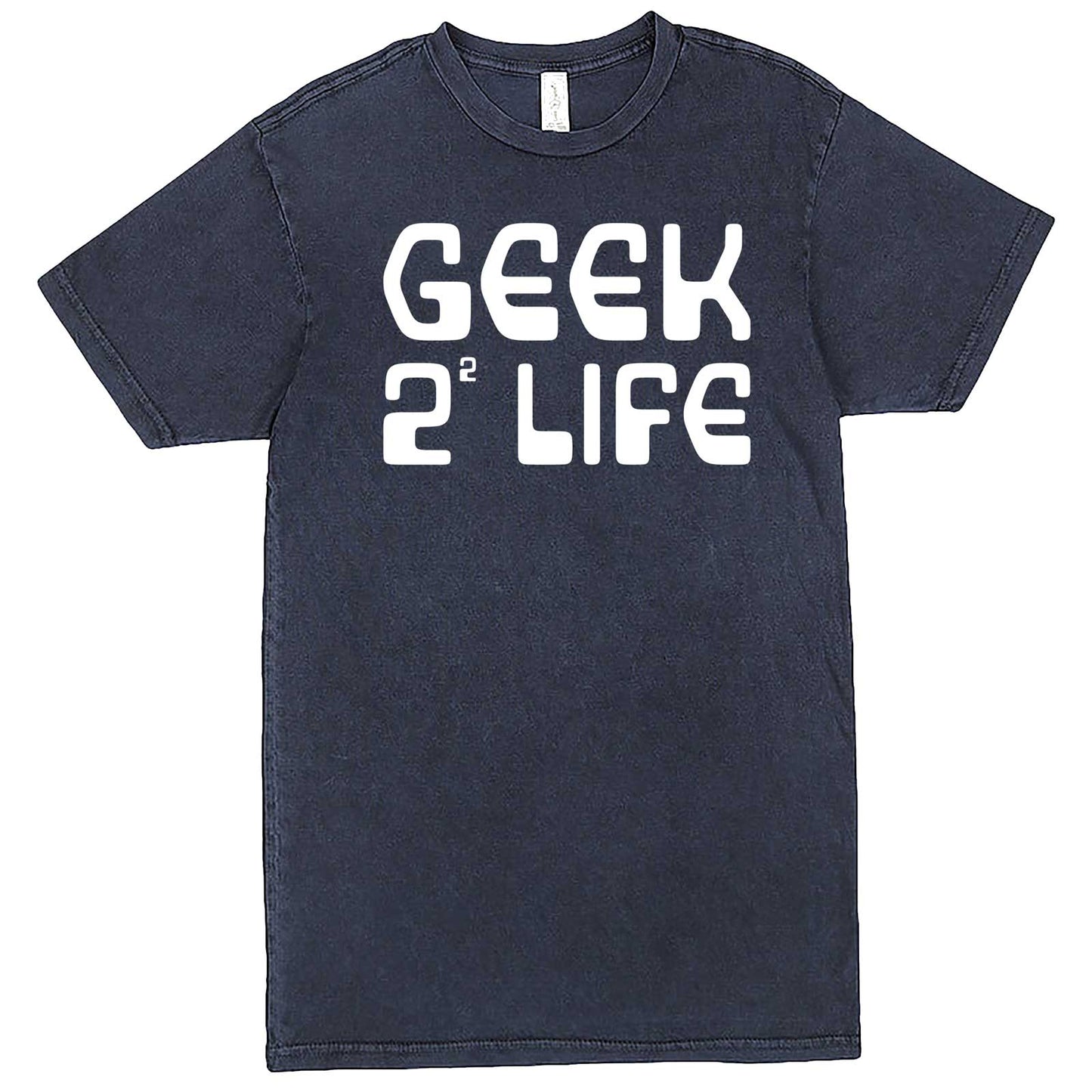  "Geek 4 Life" men's t-shirt Vintage Denim