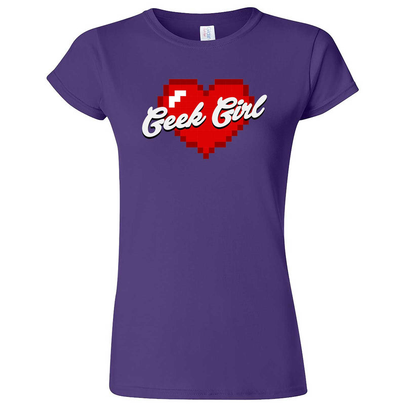  "Geek Girl" women's t-shirt Purple