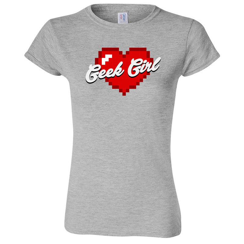  "Geek Girl" women's t-shirt Sport Grey