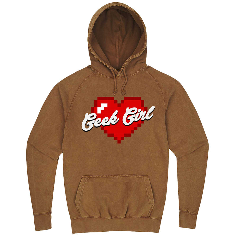  "Geek Girl" hoodie, 3XL, Vintage Camel